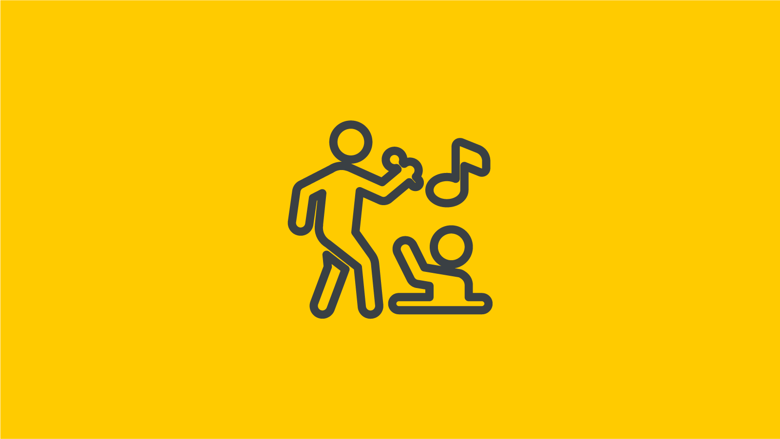 Symbol für einen Sänger auf der Bühne für Konzerte