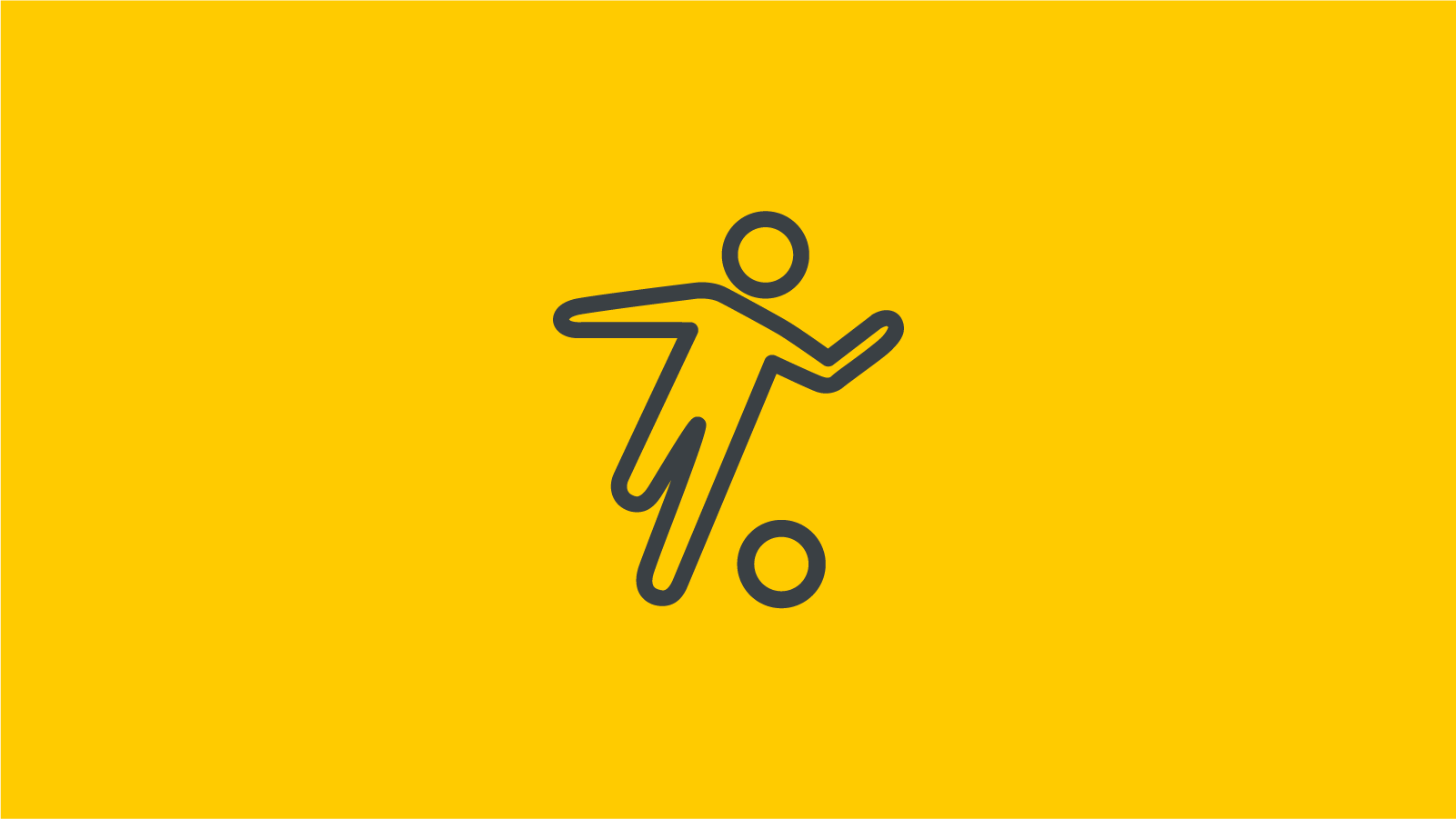 Symbol eines Fußballspielers für Sportevents
