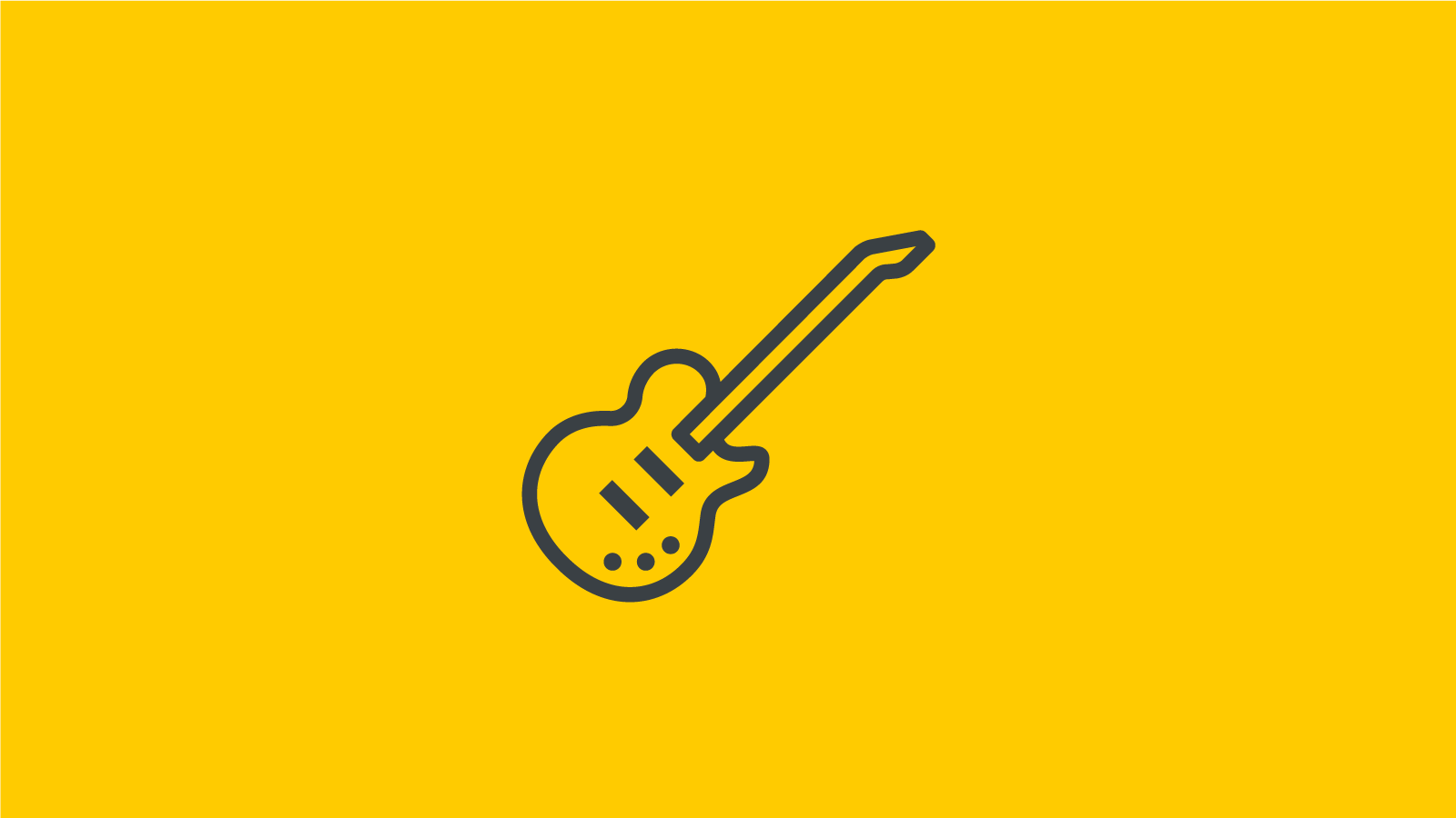 Symbol einer Gitarre für Festivals